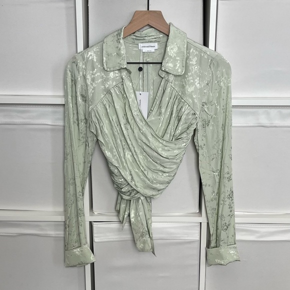 Lovers & Friends Elaine Top in Jade Green - Picture 2 of 6